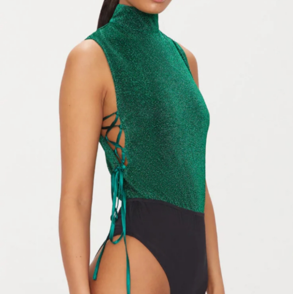 Thong Bodysuit Pretty Little Thing Lace Up Side